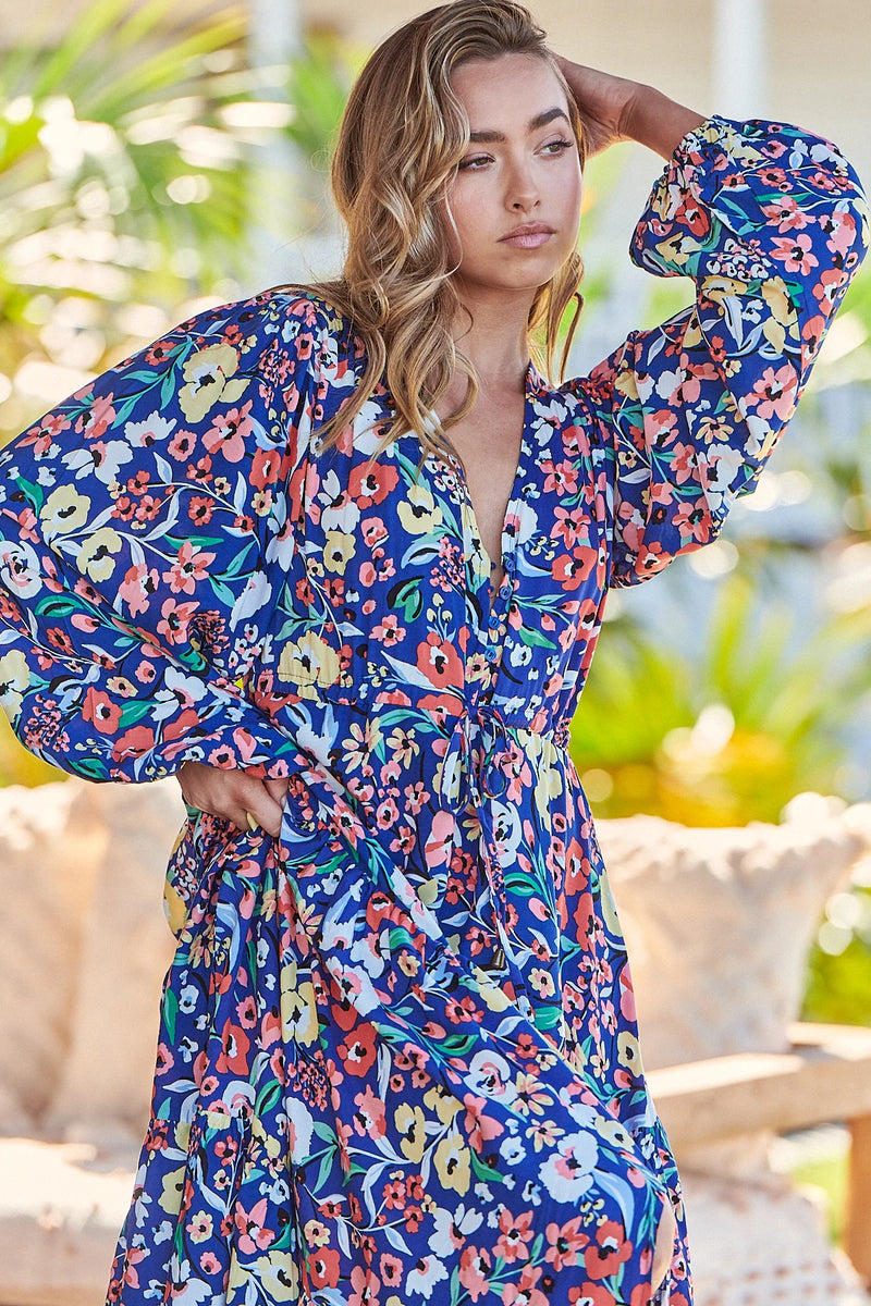 Teresa Maxi Dress Carnation Print
