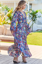 Teresa Maxi Dress Carnation Print