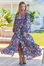 Teresa Maxi Dress Carnation Print