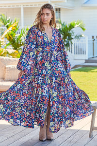 Teresa Maxi Dress Carnation Print