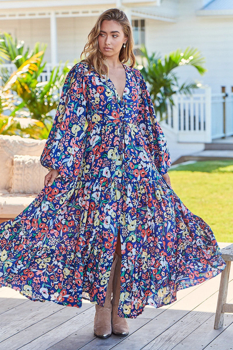 Teresa Maxi Dress Carnation Print
