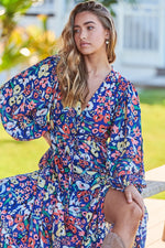 Teresa Maxi Dress Carnation Print