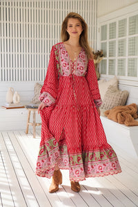 Teresa Lace Maxi Dress ~ Zelie Print