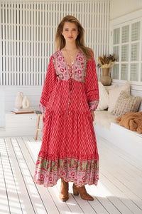 Teresa Lace Maxi Dress ~ Zelie Print