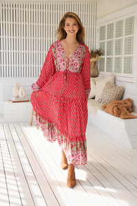 Teresa Lace Maxi Dress ~ Zelie Print