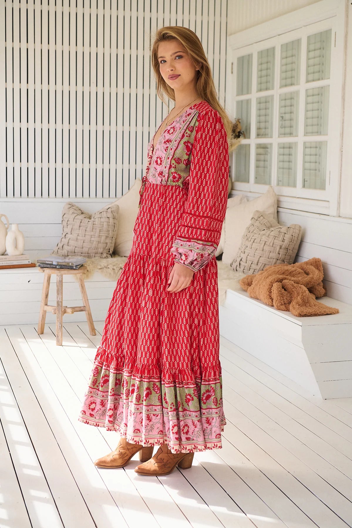 Teresa Lace Maxi Dress ~ Zelie Print