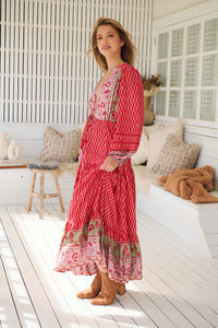 Teresa Lace Maxi Dress ~ Zelie Print