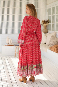 Teresa Lace Maxi Dress ~ Zelie Print