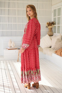 Teresa Lace Maxi Dress ~ Zelie Print