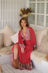 Teresa Lace Maxi Dress ~ Zelie Print