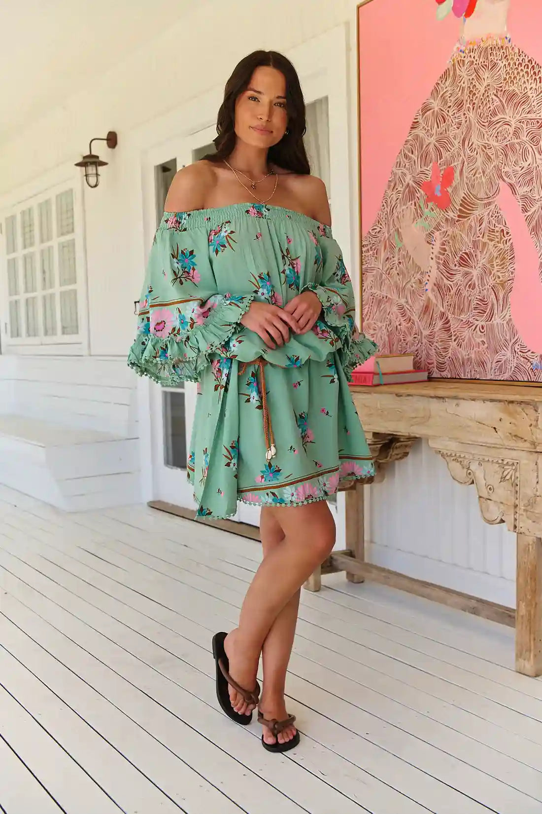 Poppy Mini Dress ~ Maribel print