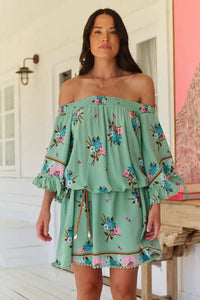 Poppy Mini Dress ~ Maribel print