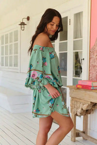 Poppy Mini Dress ~ Maribel print