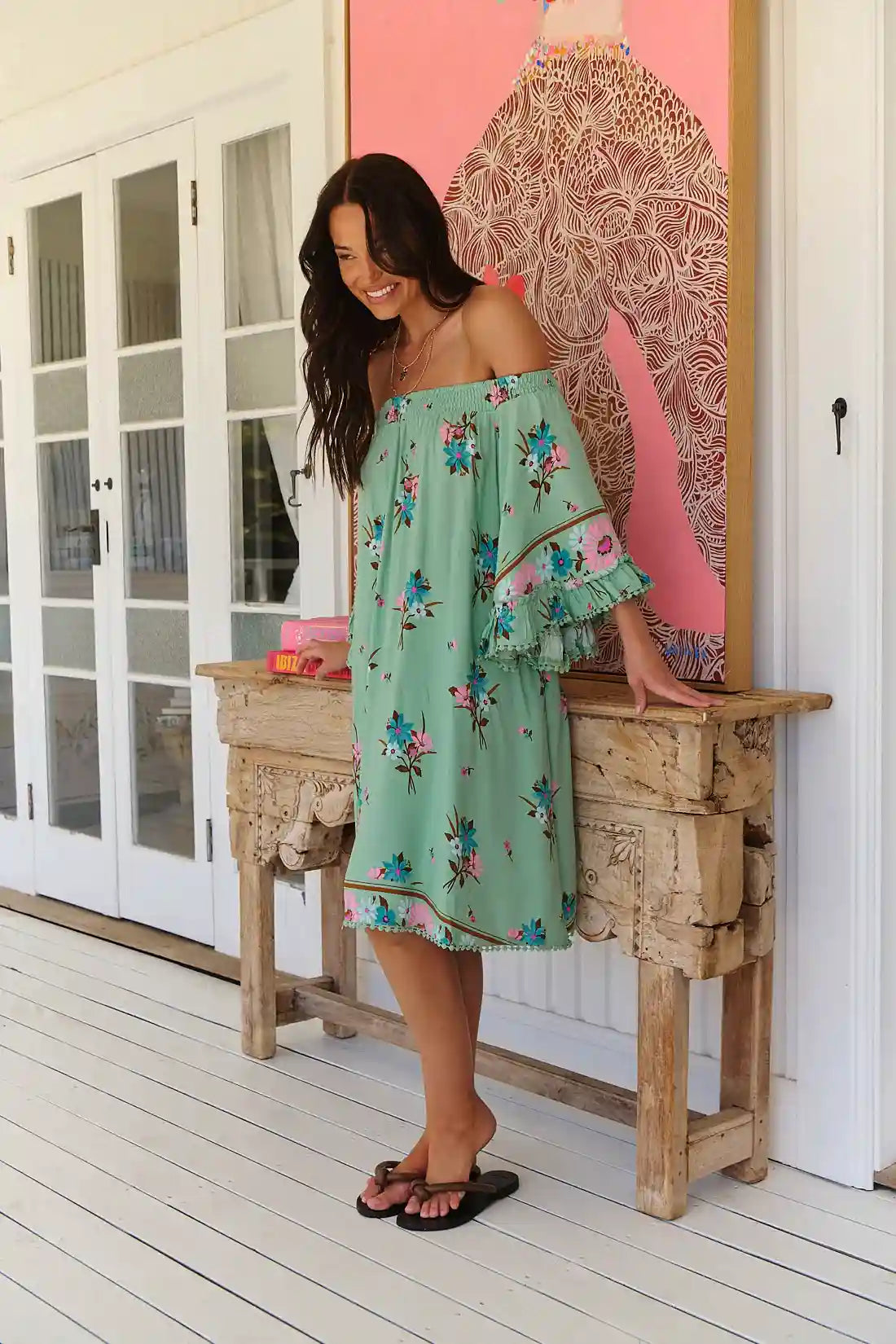 Poppy Mini Dress ~ Maribel print