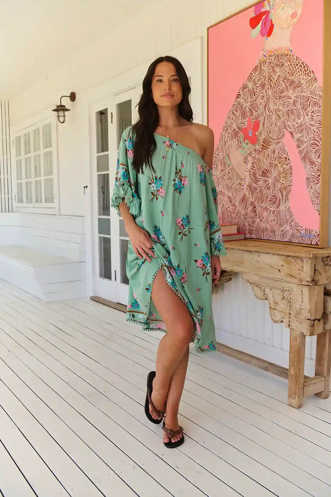 Poppy Mini Dress ~ Maribel print