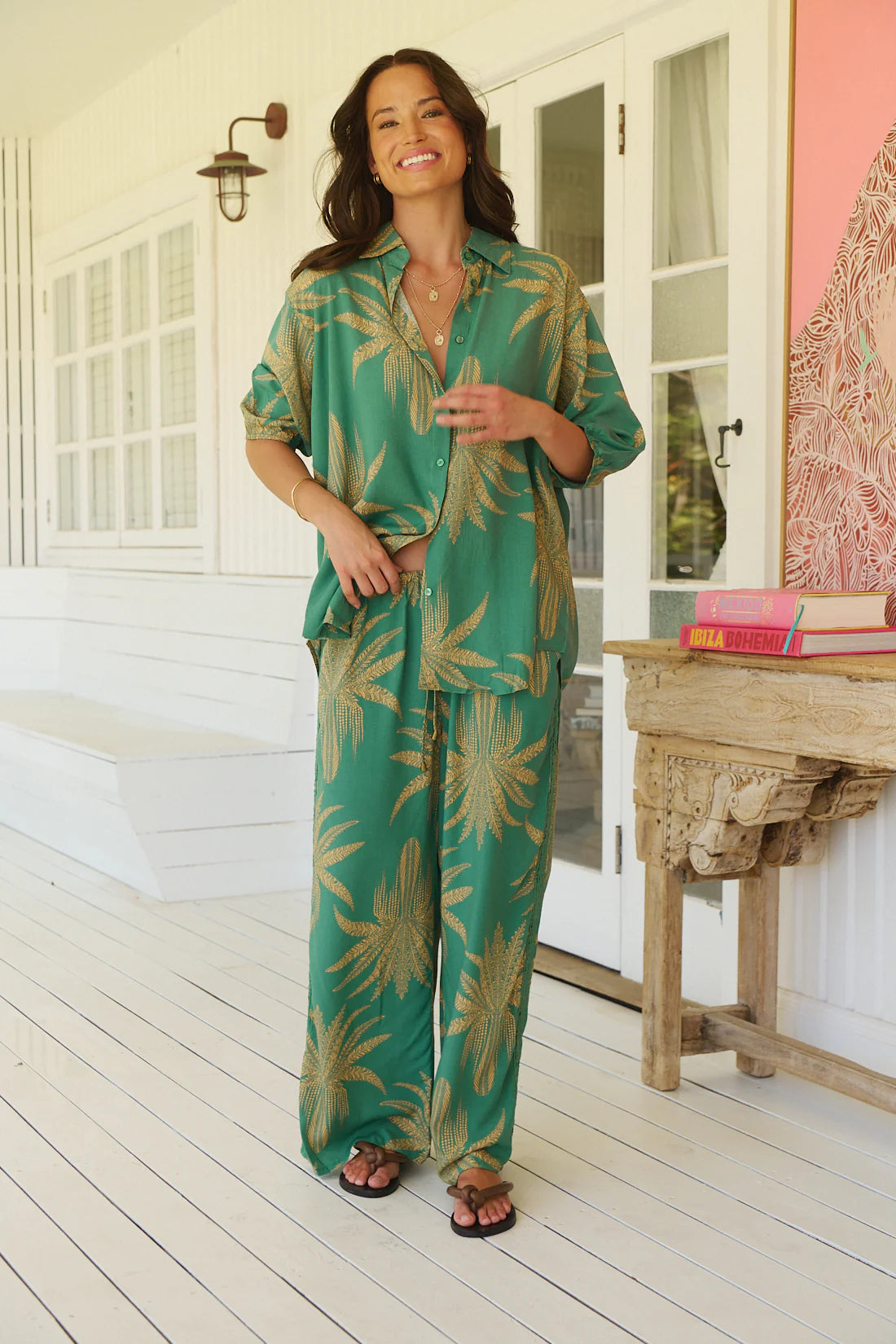 Cici Lace Pants ~ Island Luxe print