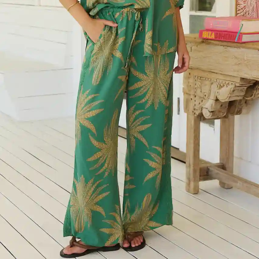 Cici Lace Pants ~ Island Luxe print