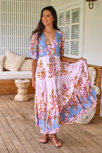 Tessa Maxi Dress French Rose Print