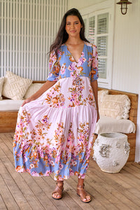 Tessa Maxi Dress French Rose Print