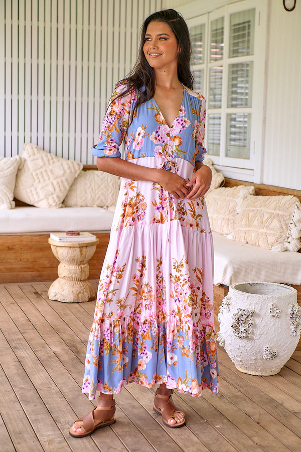 Tessa Maxi Dress French Rose Print