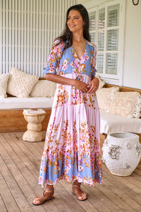 Tessa Maxi Dress French Rose Print