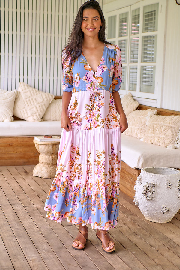Tessa Maxi Dress French Rose Print