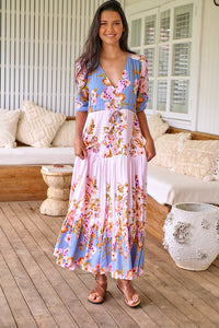 Tessa Maxi Dress French Rose Print