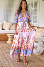 Tessa Maxi Dress French Rose Print