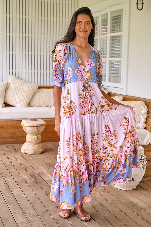 Tessa Maxi Dress French Rose Print