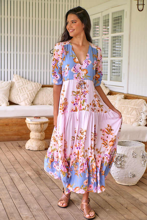 Tessa Maxi Dress French Rose Print