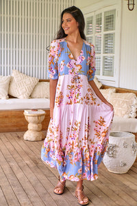 Tessa Maxi Dress French Rose Print
