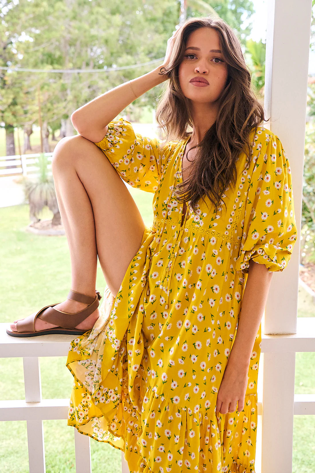 Monday Midi Dress Sunshine Daisy Print by Jaase – Kenzie Tenzie Monday Midi Dress Sunshine Daisy Print by Jaase – Kenzie Tenzie