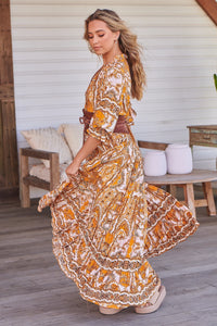 Tillie Maxi Dress ~ Poet Print