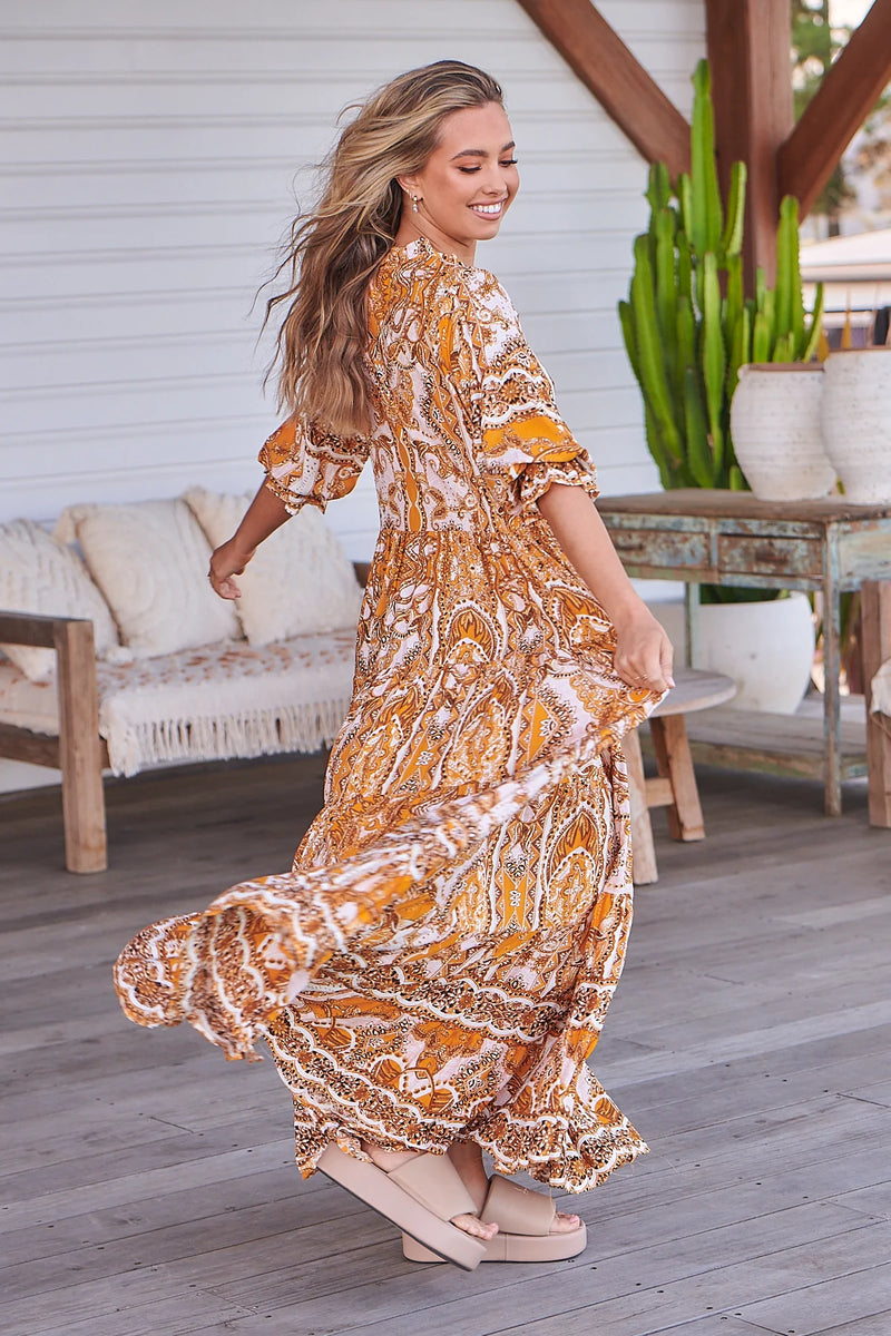 Tillie Maxi Dress Poet Print