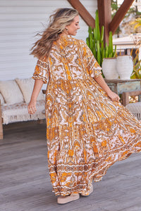 Tillie Maxi Dress ~ Poet Print