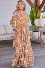 Tillie Maxi Dress Poet Print