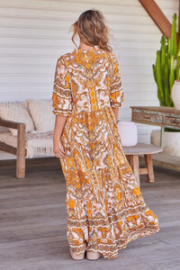 Tillie Maxi Dress ~ Poet Print