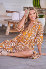 Tillie Maxi Dress Poet Print