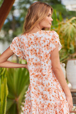 Melissa Maxi Dress Apricot Prairie Print