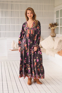 Teresa Maxi Dress ~ Monarch Bloom Print