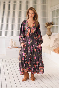 Teresa Maxi Dress ~ Monarch Bloom Print