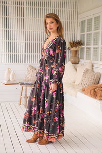 Teresa Maxi Dress ~ Monarch Bloom Print