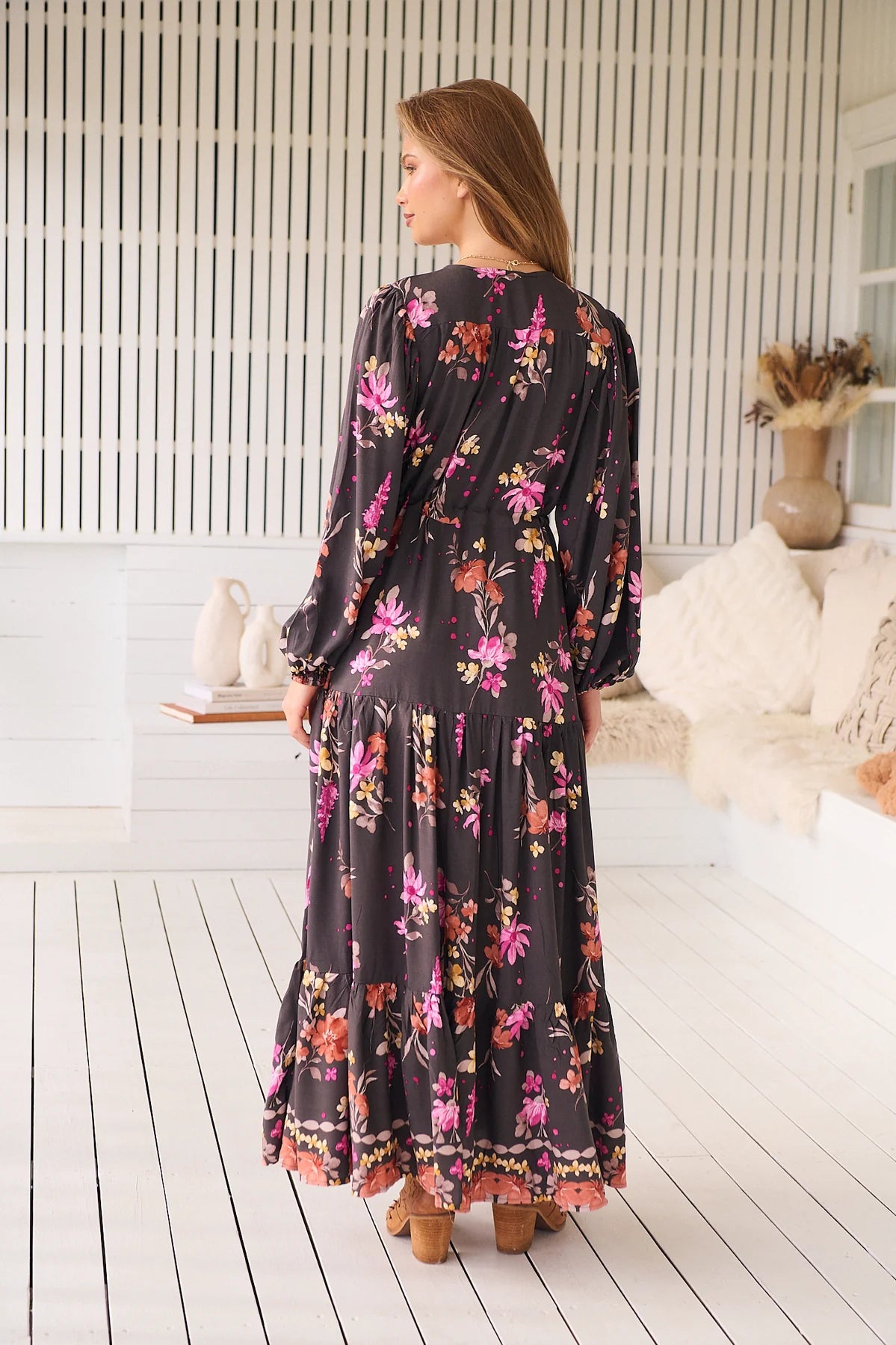 Teresa Maxi Dress ~ Monarch Bloom Print