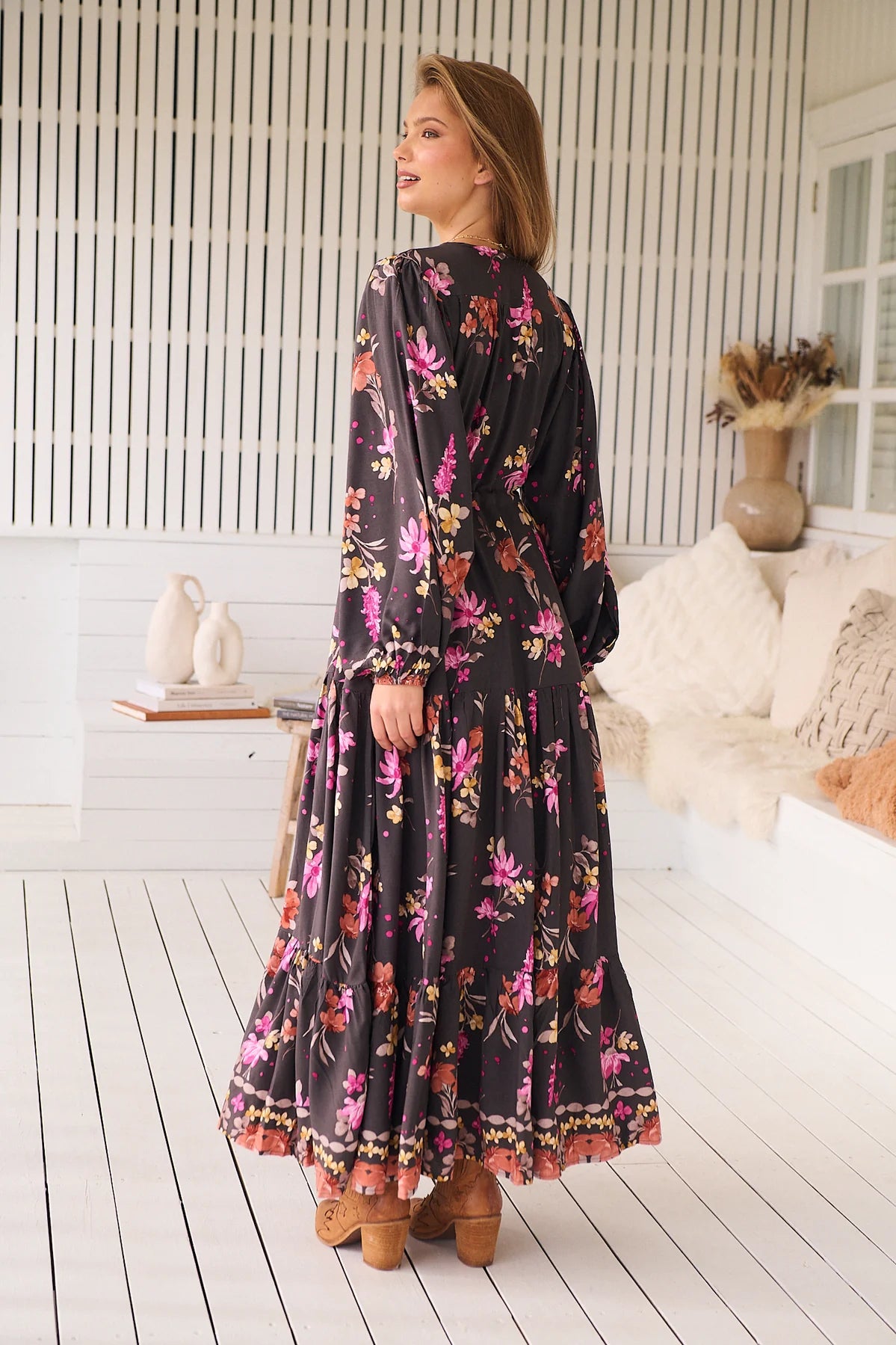 Teresa Maxi Dress ~ Monarch Bloom Print