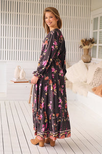 Teresa Maxi Dress ~ Monarch Bloom Print