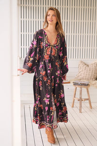 Teresa Maxi Dress ~ Monarch Bloom Print
