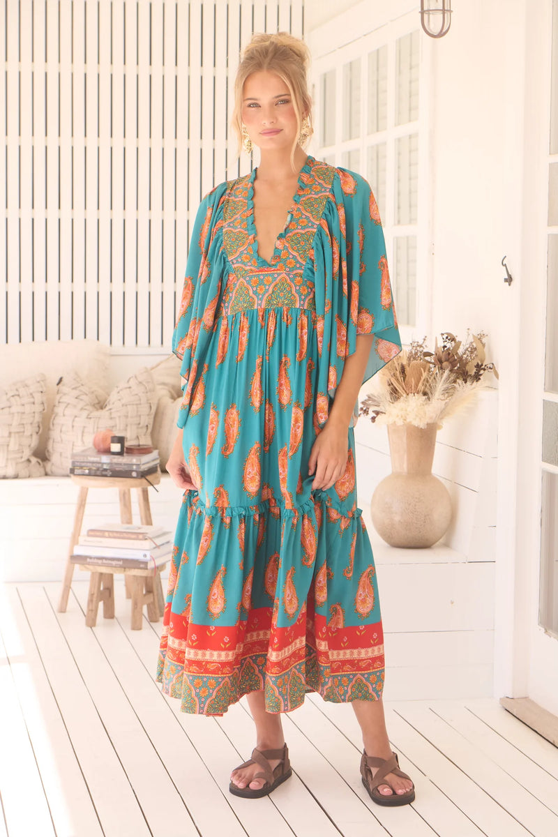 Raya Kaftan Maxi Dress Melody print