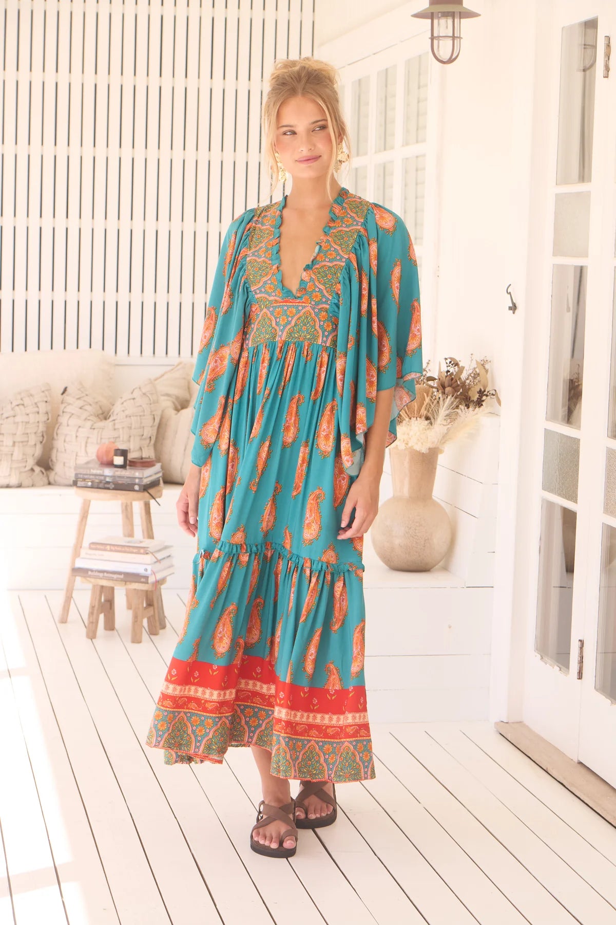 Raya Kaftan Maxi Dress ~ Melody print
