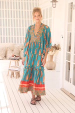 Raya Kaftan Maxi Dress Melody print