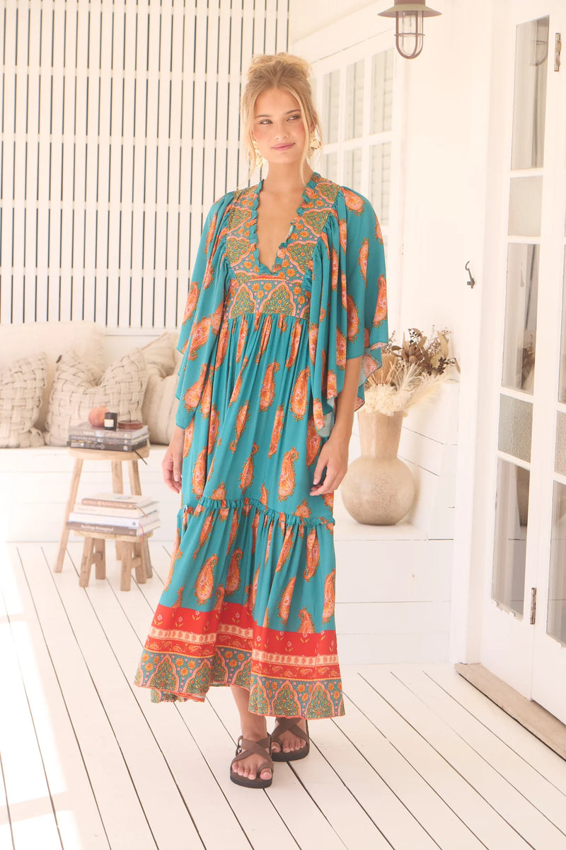 Raya Kaftan Maxi Dress Melody print
